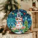 8 x Funny Cat Ornament 2025 Ceramic Holiday Decoration with Santa Hat Cat Tangled in Lights  Cute Pet Lover Gift  Rustic Farmhouse Xmas Tree Dcor