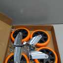 4 Inch Caster Wheels Set of 4 (2 Rigid, 2 Swivel), Ball Bearing 360 Degree Plate Swivel Castors Wheel Load 2200 lbs, Casters for Furniture, Workbench, Dolly, Cart