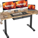 Agilestic Electric Standing Desk, 48 x 24 Inches Height Adjustable Desk, Sit Stand up for Work Office Home, Ergonomic Rising Computer Table with Memory Preset, Rustic Brown