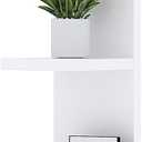 5 Tier White Lack Wall Shelf - Multi-Functional Display Organizer for Anime Figures, Funko Pop, Plants, Makeup & Books (7.1" x 5.5" x 30.7")  Space-Saving Floating Shelf for Home & Office