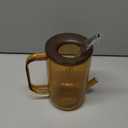 Small Watering Can Indoor Plants with Long Spout (1L, Amber Brown)