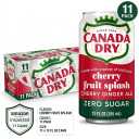 Canada Dry Zero Sugar Cherry Ginger Ale Fruit Splash Soda, 12 fl. oz. Cans, 11 Pieces, BBD: October 09, 2026,