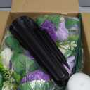 Grave Decorations for Cemetery Artificial Memorial Roses Flowers Bouquets with Vases for Outdoor Grave Decorations Long-Lasting(Purple)