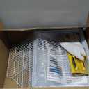 Small Bird Travel Cage - The Lightweight Small Birds Starter Kit with Birdcages and Accessories Great for Parakeets Lovebirds Parrotlets Finches Canaries (White 14.5"L x 13.3"W x 16.5"H)