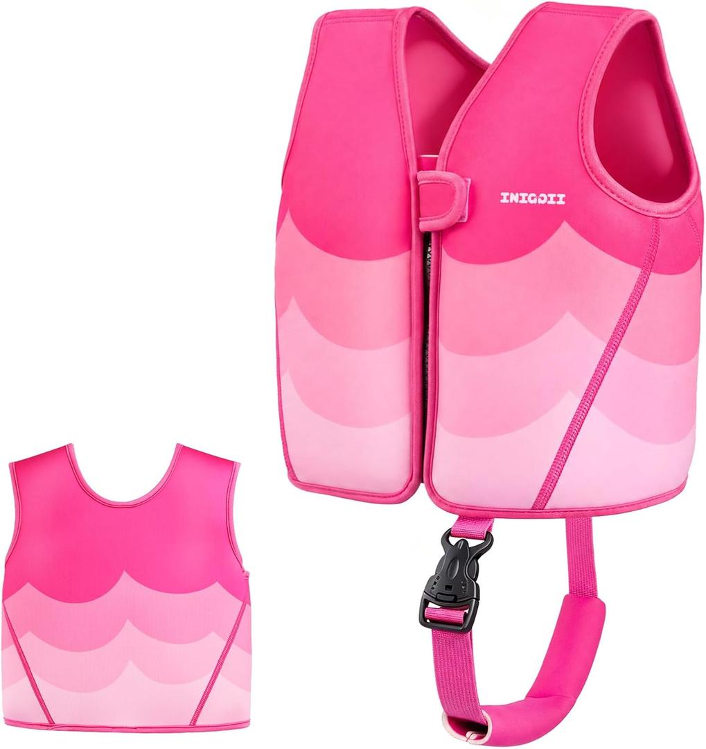 Toddler Swim Vest, Swim Jacket for Kids, Infant Swim Trainer Vest with Adjustable Safety Strap