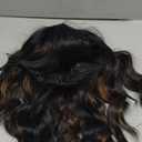 Beautier Black Mixed Brown Wig with Bangs Short Wavy Bob Wigs for Women Synthetic Shoulder Length Hair Natural Looking Curly Wig Heat Resistant Hair Replacement Bob Wigs (14 Inch)