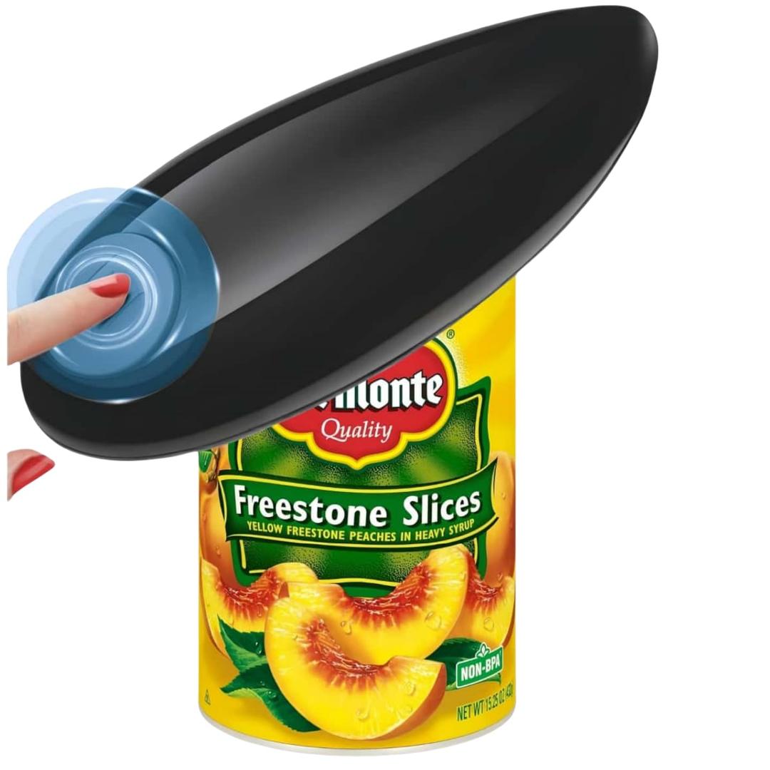 Electric Can Opener, Hands Free One Touch Automatic Can Openers Fit Different Can Sizes and Shape with No Sharp Edges for Kitchen, Kitchen Gadgets for Senior with Arthritis (black)
