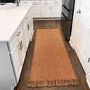 Collive Hallway Runner Rug, 2' x 6' Hand-Woven Reversible Washable Entryway Rugs, Terracotta Cotton Modern Farmhouse Laundry Room Carpet for Bathroom Sink Foyer Bedroom Fall Decor