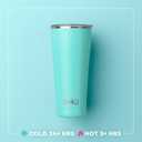 Swig Life 32oz Insulated Tumbler, Travel Coffee Tumbler with Lid, Cup Holder Friendly Travel Coffee Mug, Stainless Steel with Lid (Black)