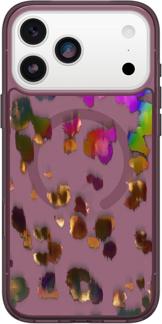OtterBox iPhone 17 Pro Max Symmetry Series Clear Case - Leopard Shift - Pink