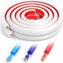 157 Inch Self-Adhesive TV Cable Hider, Home Audio Flexible Wire Cord Management, RG6 Coaxial Cable Raceways, HDMI Cable Cord Hider, White (4m)