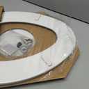CHURCH Toilet Seat, Easy Clean Hinges Release for Deep Cleans, Durable Enameled Wood Seat, Elongated, White