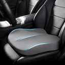 Adult Car Booster Seat Cushion, Car Seat Driver Height Boost Mat Memory Foam Car Seat Cushions Pad Improve Driving View Non-Slip 3D Office Chair Cushion Pressure Relief (16x16x4in, Gray)