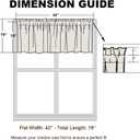 VOGOL Floral Valance for Kitchen Windows, Black Butterfly Pattern Light Filtering Valances for Living Room, Rod Pocket Window Treatment for Farmhouse, 42 x 18 Inches, 1 Panel