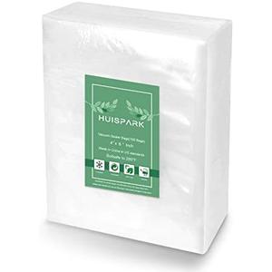 Vacuum Sealer Bags,Heavy Duty Pre-Cut Design Commercial Grade 4x6 Inch Food Sealable Bag for Heat Seal Food Storage, Seal Bag Boilsafe to 280°F Freezable, Resizable,Reuseable (100Pcs)