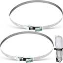 Moxweyeni 2 Pcs 19-1/8 Inch Band Clamp for Dust Collector Collection Bags Band Clamps Woodworking Fit for 18-7/8" to 19-27/64" Diameter, Iron