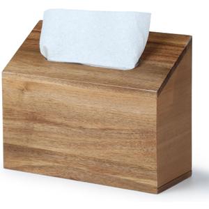 YANGQIHOME Acacia Hand Towel Box Cover Compatible with Kleenex Disposable Paper Hand Towels, Wall Mounted Paper Towel Holders, Hand Towel Holder for Bathroom, Car, Tabletop