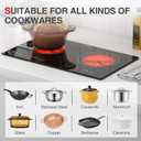 3000w Electric Cooktop, 24" Electric Stove 2 Burner Hot Plate Built-in Double Burner Cooktop with LED Touch Screen,9 Heating 9 Temperature,Kids Lock & Timer,Suitable for all Pans