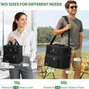 MIYCOO Cooler Bag with Wheels, Double Deck, 60 Can Leakproof Insulated Soft Cooler, Extra Large Expandable Ice Chest for Beach, Picnic, Camping, 30L with wheels