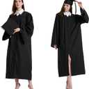 Unisex Matte Graduation Cap and Gown 2026 Tassel Set for High School &College Graduates (Black), Size 51