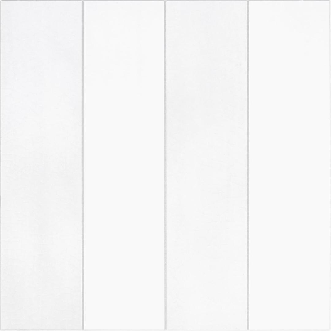 sunwings 16-Sheet Peel and Stick Backsplash Tile, 9" x 9" Stacked 3D Handmade Looks Square Self Adhesive Wall Tiles for Kitchen Bathroom, White Mixed