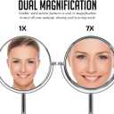 OVENTE 6'' Tabletop Vanity Makeup Mirror, Polished Chrome MNLT60CH1X7X