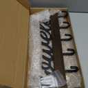 Dahey Small Towel Rack with 6 Hooks, Towel Holder Wall Mount Bathroom Organizer Rustic Farmhouse Home Decor Hanger Storage Hooks for Towel, Robe, Bag, Brown