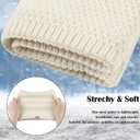 HYUET Winter Neck Gaiter Men, Fleece Neck Warmer Windproof Face Scarf Mask Face Cover Neck Cover for Men Women Ski (White)