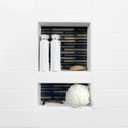 Noble 304 Preformed 12" x 12" + 6" x 12" ID Shower Niche, Tub, Caddy, Modern Bathroom Storage Solution, Built-in Shelf, Water-Resistant, Easy Install Ideal for Toiletries Shampoo Shower Accessories, 22 inches x 14 inches x 22 inches