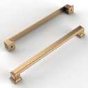 Amerdeco 10 Pack Champagne Bronze Cabinet Pulls 6.3 Inch(160mm) Hole Center Kitchen Cabinet Handles Cabinet Hardware for Bathroom Drawer Pulls ZH0001