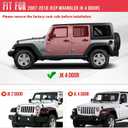 Running Boards Side Steps Fit for Jeep Wrangler JK 4 Doors 2007-2018