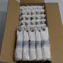 Liacere 100 Pack Silver Plastic Silverware-Pre Wrapped cutlery and Napkin-Pre Rolled Silverware Disposable 100 Forks, 100 Knives 100 Spoons, 100 Napkins Plastic Utensils＆Father's Day＆Independence Day