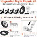 AGM75510755 Dryer Repair Kit fit for LG Kenmore 4581EL2002C Dryer Drum Roller 4400EL2001A Dryer Belt 4561EL3002A Idler Pulley for DLE2516W DLE3777W DLE5977W DLE7177WM DLE5955W DLE0442W by Fetechmate
