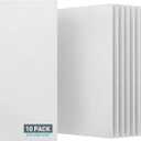 UMIACOUSTICS 10 Pcs Acoustic Panel,47.2 x 23.6 Inches Sound Proof Panel for Echos, Reverb Treatment for Home Studio, Office, White