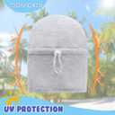 Duoyeree Baby Sun Protection Hat with Neck Flap UPF 50+ Polyester Hat 0-5T | Kids Infant Toddler Beach Hat,swimming pool hat, lightweight and easy carrying,adjustable Chin strap (Gray, M)