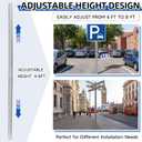 2 Pack 8 ft Adjustable U-channel Sign Post, 4'-8' Medium Gauge Galvanized Steel Metal Pole with 3/8'' Dia Holes Flexible Height for Outside Highway Roadside Garden Farm Traffic Intersection
