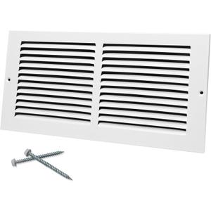 14"W x 6"H [Duct Opening Size] Steel Return Air Grille, Air Return Vent Cover for Ceiling and Sidewall - HVAC Air Vent Covers - [Outer Dimensions: 15.75"W x 7.75"H]