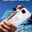 FNTCASE for Google Pixel 10a Case: Magnetic Military Grade Drop Protection with Screen Protector Anti Yellowing Cell Phone Cover - Rugged Shockproof Protective Bumper Transparent Cases(Clear Magsafe)