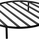 onlyfire Heavy Duty Round Fire Pit Grate 30 Inch - Steel Log Grate with High-Temp Coating & Removable Legs, 3.5" Tall Wood Burning Grate for Outdoor Fireplace, Camping, BBQ