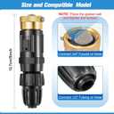 Feekoon 3 Set 25 Psi Drip Irrigation Faucet Adapter Kit 1/2'' Irrigation Tubing to 3/4'' Faucet Water Pressure Regulator Backflow Preventer with Filter, Drip System Parts