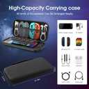 NERLBJYRI Carrying Case Compatible with Nintendo Switch 2, with 10 Games Cartridges Protective Hard Shell Travel Carrying Case Pouch for Console & Accessories wii case (Black Package)