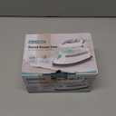 BEAUTURAL Mini Travel Steam Iron for Clothes with Dual Voltage, Temperature Control, Non-Stick Soleplate and Cord Storage, Ideal for Sewing, Quilting and Handcraft (White)