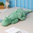 Weighted Dragon Stuffed Animal 43.3Inches 7Lbs, Large Plush Green Weighted Stuffed Animals Toy for Kids, Green Very Cute Plushie Dragon