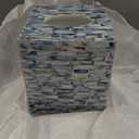 Tissue Box Cover With Mother Of Pearl Inlay