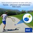MOVEMATE Tennis-Trainer Set with Wilson Tennis Ball | Innovative Ball Game for Outdoors, in The Garden, in The Park for Children & Adults | Incl. Transport Bag & Exercise Videos