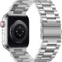 Tasikar Band Compatible with Apple Watch Band 42mm (Series 10/11) 41mm 40mm 38mm Premium Stainless Steel Metal Replacement Strap Compatible with iWatch SE Series 11 10 9 8 7 6 5 4 3 2 1, Silver