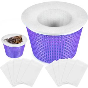30-Pack of Pool Skimmer Socks, Ultra Fine Mesh Filter Sock Net for Skimmer Baskets, Skimmers Cleans Debris and Leaves for In-Ground and Above Ground Pools