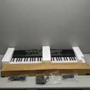 MUSTAR Piano Keyboard, MEKS-500 61 Key Learning Keyboard Piano with Lighted Up Keys, Electric Piano Keyboard for Beginners, Stand, Sustain Pedal, Headphones/Microphone, USB Midi, Built-in Speakers