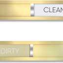 Clean Dirty Magnet for Dishwasher, Premium Stainless Steel 304, Dirty Clean Dishwasher Magnet for Kitchen Decor, Dishwasher Accessory, Birthday Gift for Mom Women Friend (Golden-03)