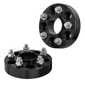 1.25 Inch Black Hubcentric Wheel Spacers 5x108 Compatible For Ford Fusion Jaguar F-Type XF XJ XJR XK XKR XE S-Type X-Type Compatible For Lincoln LS Continental Mark VIII MKZ MKC (2pcs 63.4mm M12x1.5)